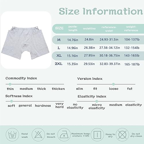 Miniatura 3 de Pantalones para el cuidado de la incontinencia, nuevo tipo de pantalones de bolsa de orina, ropa interior con catéter para ancianos con bolsillos