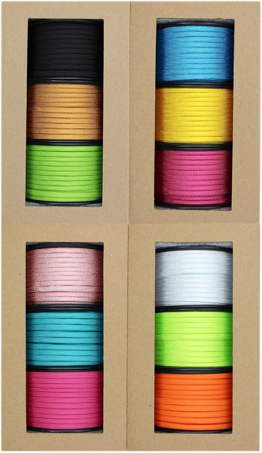 12-Color Paracord Bulk Pack – 960ft Solid Variety Supply