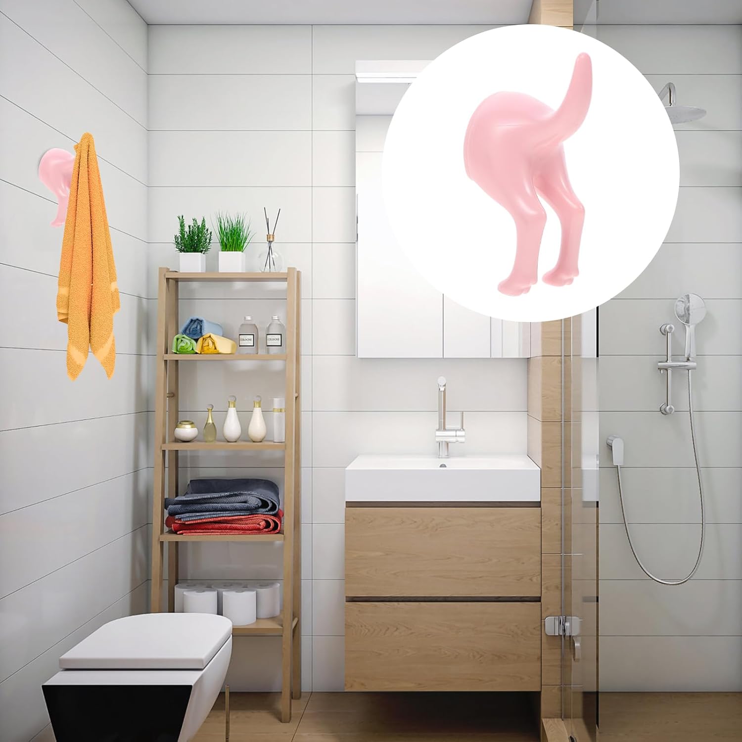 10 Pcs Towel Hook Bag Hooks Black Suits Purse Hooks Keychain Hook Dog Butt Hanger Iron Dog Loose Hook Coat Wall Hooks Plastic Hangers Hat Abs Earth Tones Pink Wallet, Pinkx2pcs