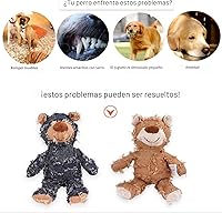 Vista 2 de MAXBECK Compañero Canino para Masticadores Intensos - Juguete de Oso Robusto e Indestructible para Perros, Juguetes Chirriantes Resistentes