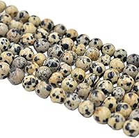 Vista 22 de Asingeloo Cuentas de piedra natural de lapislázuli para hacer joyas, manualidades hechas a mano (0.315 pulgadas, lapislázuli azul)