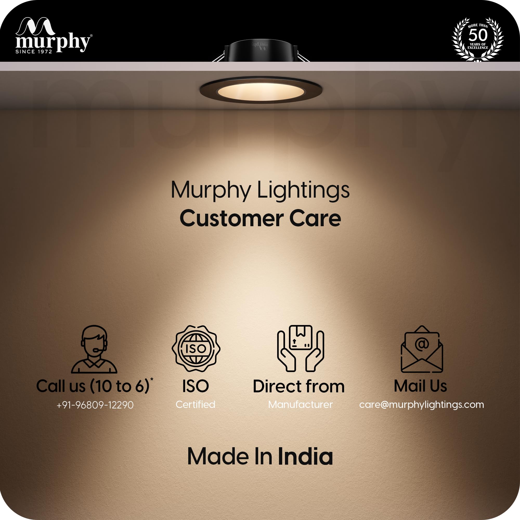 Murphy LED Downlight - Black Finish, Natural White -6