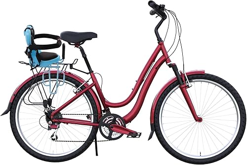 Miniatura 8 de Asiento de bicicleta infantil montado en la parte delantera, asiento acolchado negro grueso con pedales de piepasamanos, asiento delantero universal