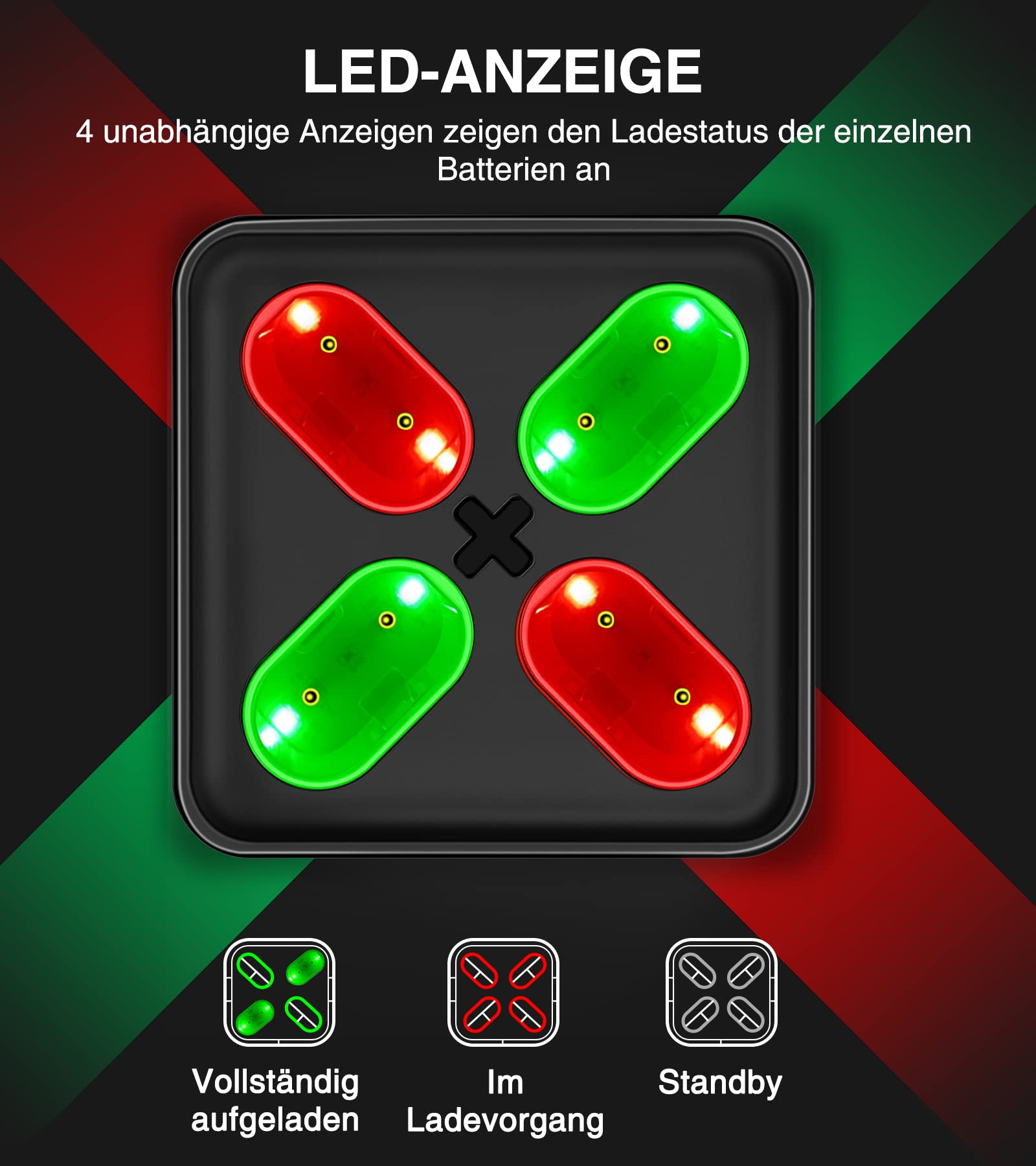 DinoFire Lot de 4 Batteries pour Manette Xbox/Series X/Xbox One, Station de Charge avec Affichage LED, Batterie Rechargeable 1500 mAh pour Manette Xbox Series X/S/Xbox One/Xbox One S/X/Elite