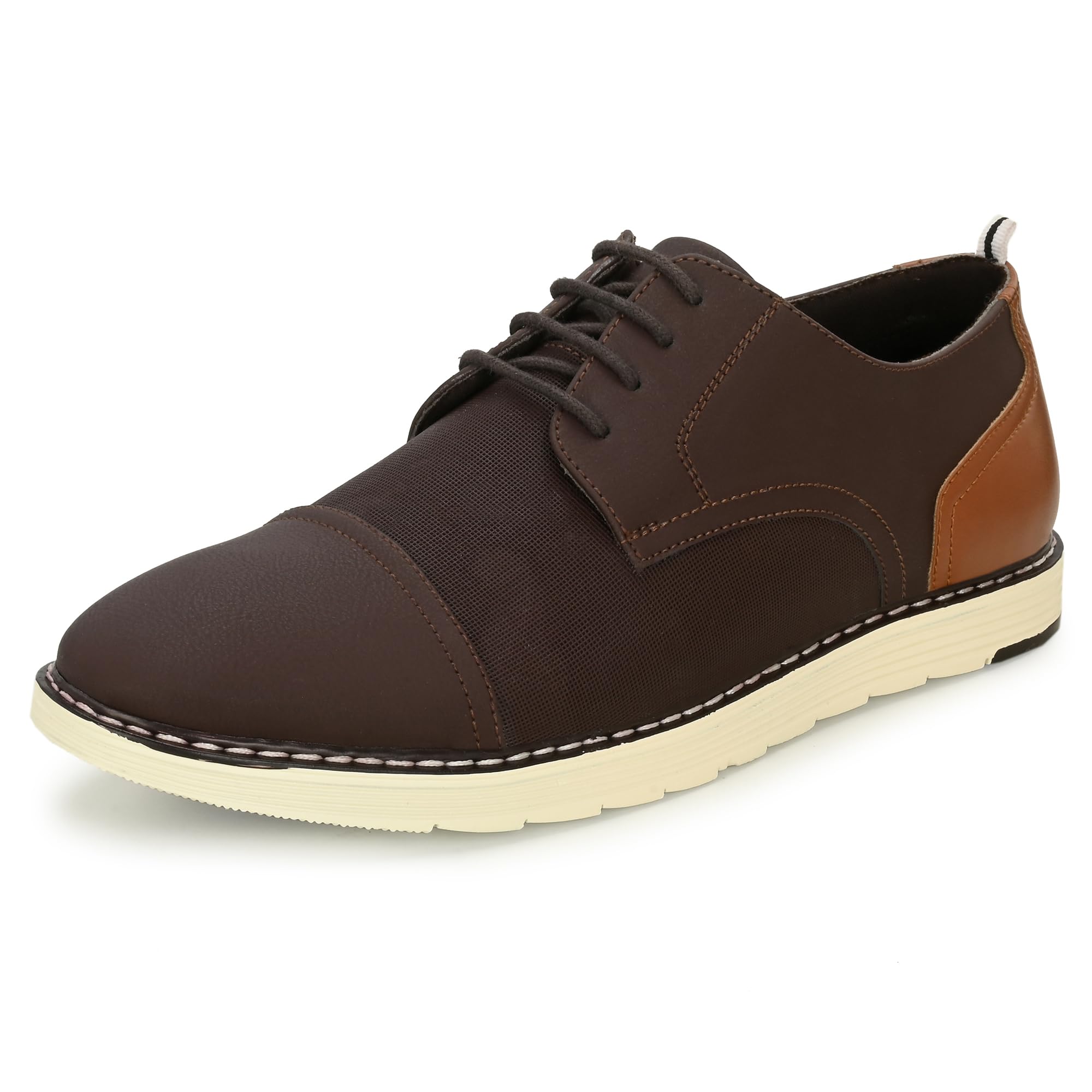 centrino Men's Casual Shoes |Stylish Lace-Up Design | Soft Cushioned Insole for Comfort | Lightweight & Breathable |Oxfords Walking, Office Comfortable Shoe |Classy Sneakers with Extra Comfort (6569)-picture-25