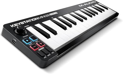M-AUDIO Keystation, 32-Key MK3 USB MIDI Keyboard Controller Velocity Sensitive Mini Recording Software Included, (KEYSTATIONMINI32M3)