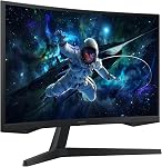 Samsung Odyssey 32 inch Curved Gaming Monitor (2,560 x 1,440) G55C QHD 165 Hz 1 ms, HDR10, FreeSync, Eye Saver Mode, 1000R Curvature- LS32CG550ENXZA