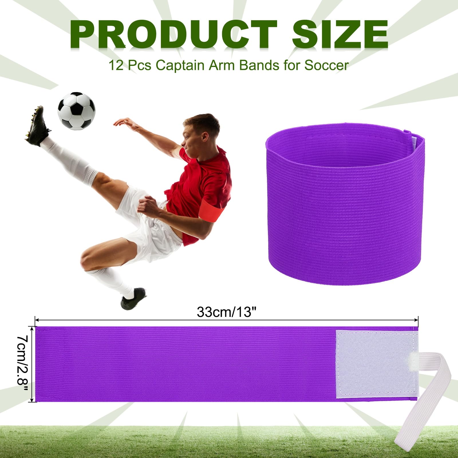 PATIKIL Brazalete de capitán de fútbol, bandas elásticas para el brazo, entrenamiento de equipo