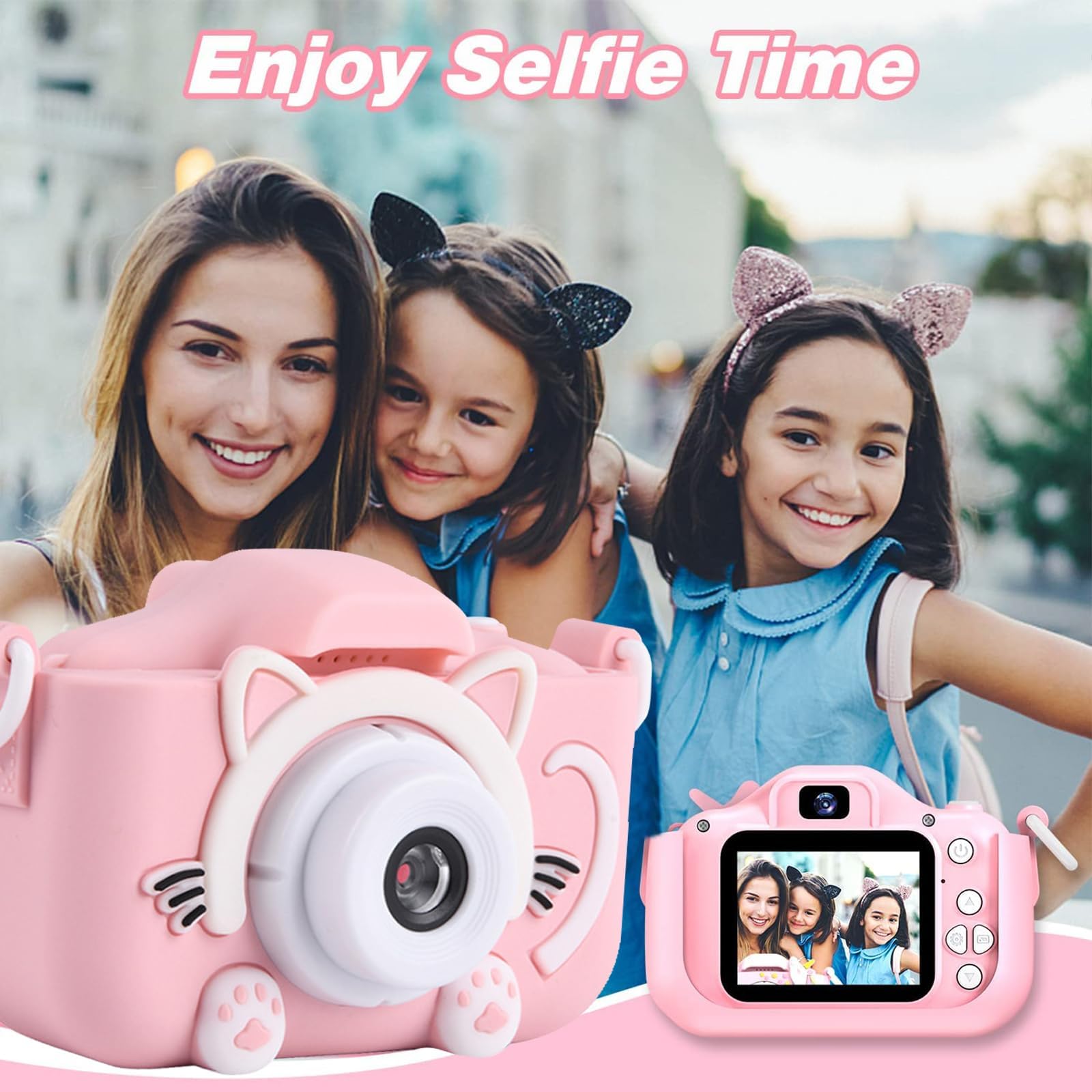Macchina Fotografica Bambini, HD 1920P Ricaricabile Fotocamera Digitale, 2.0 Pollici Schermo, Fuoco Automatica, Videocamera Regaloper Ragazze, Scheda 32GB (X900A Macchina Fotografica Bambini, HD 1920P Ricaricabile Fotocamera Digitale, 2.0 Pollici Schermo, Fuoco Automatica, Videocamera Regaloper Ragazze, Scheda 32GB (X900A