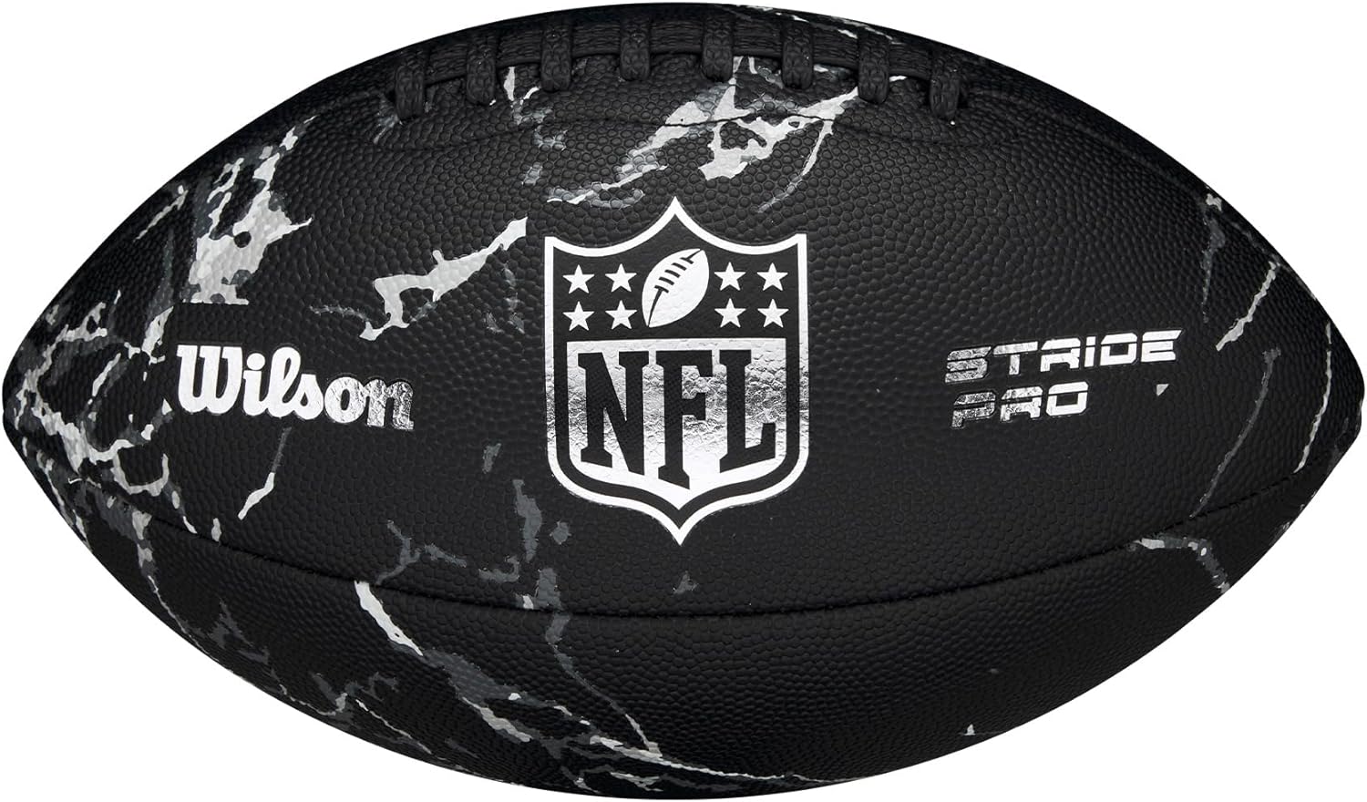 Wilson Stride Pro エコフットボール - 公式サイズ、ブラックマーブル