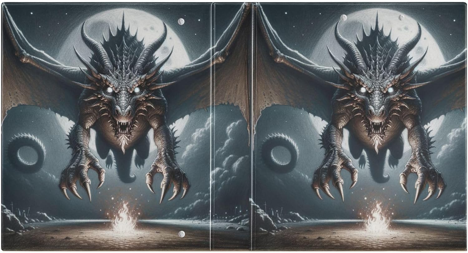 Evil Dragon Small Clipboards with Pockets 2.5 Inch Binders 3 Ring 10.6" x 12.4" School Supplies