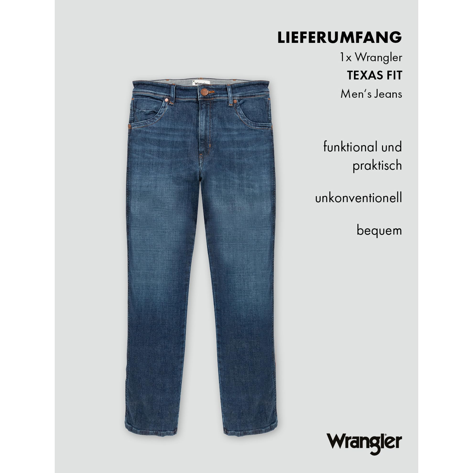 Wrangler - Jeans Herren - Authentic Straight Fit - Texas - Night Break – Bild 8