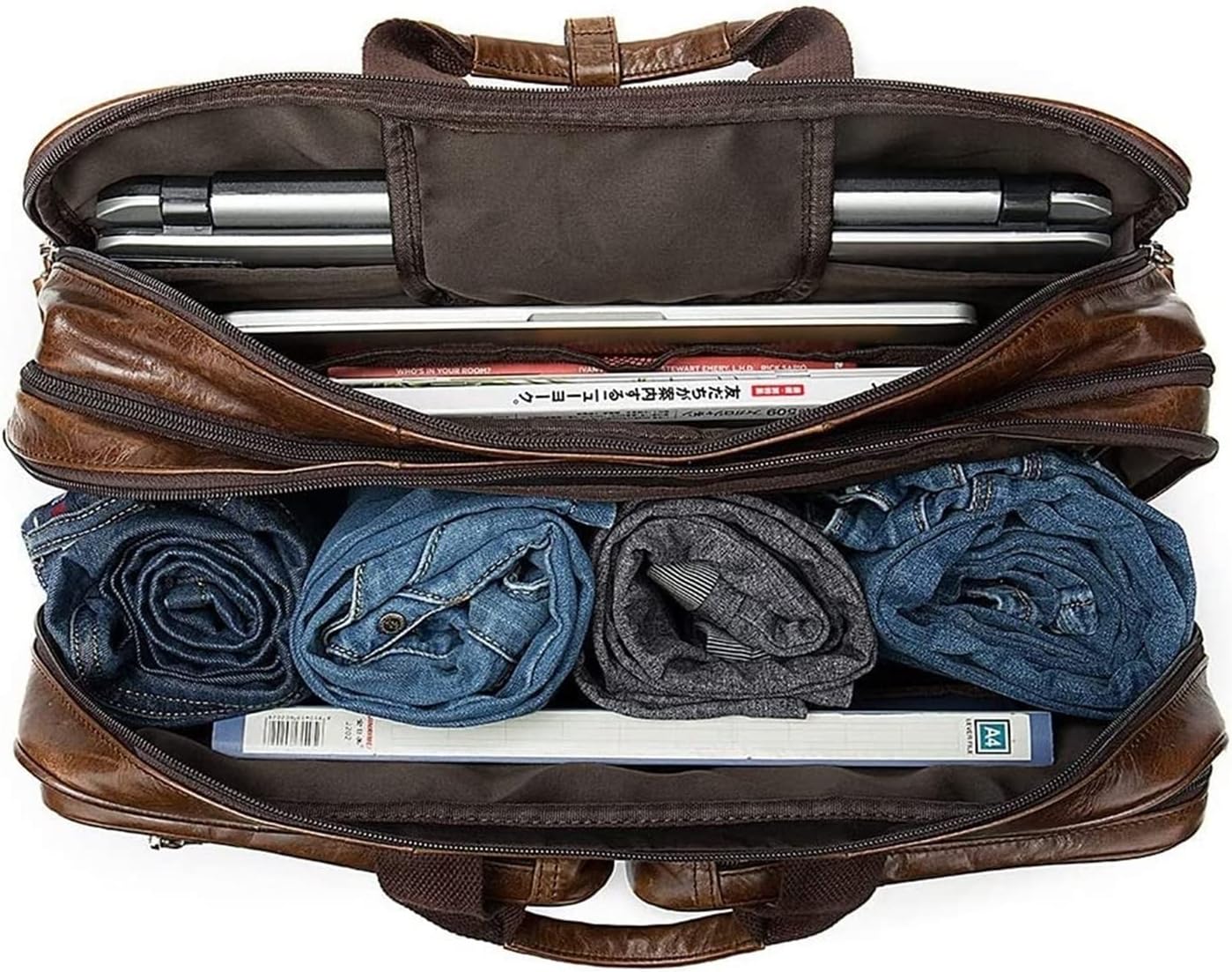 Business Briefcase Vintage Messenger Handbag for Men 15.6 inch Laptop Expandable Office Travel bag