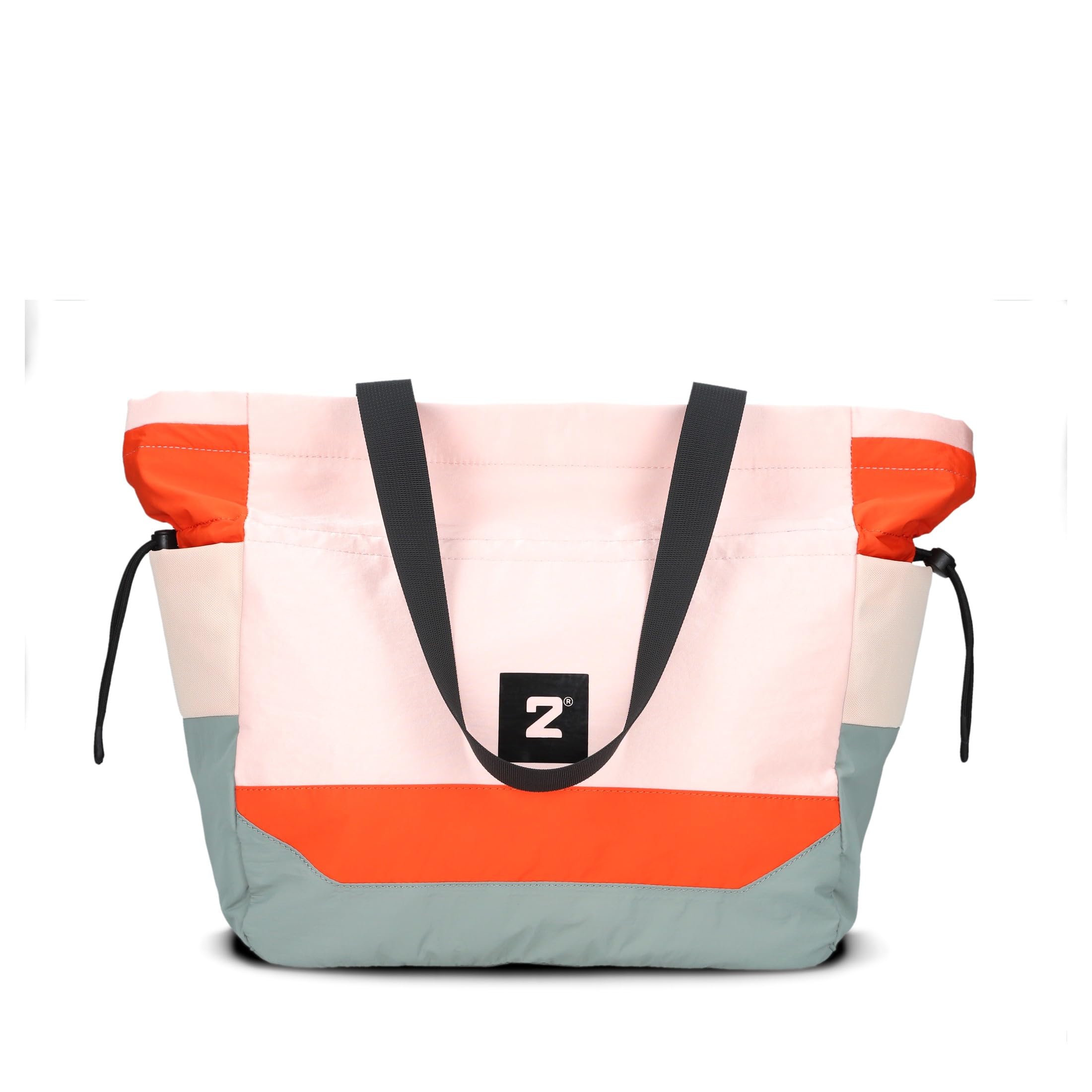 Zwei Damen Shopper Tasche BONNY BO200 große Nylon Schultertasche 19 Liter, leichte Tote Bag, Handtasche mit Reißverschluss, wasserabweisend, viele Fächer, Schlüsselband, vegan