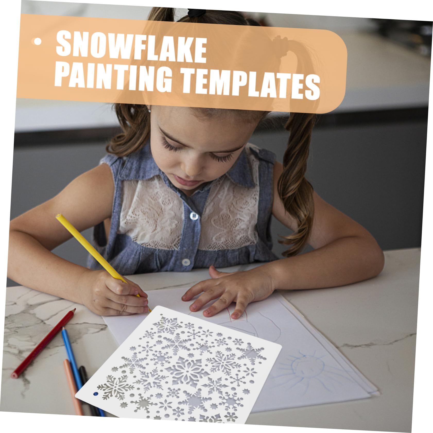 SHINEOFI 5 Juegos Plantilla De Pintura Plantillas De De Nieve Para Pintar Arte Del De Nieve Plantillas De Vacaciones De Nieve Pegatinas El Plastico 4 Uds * 5