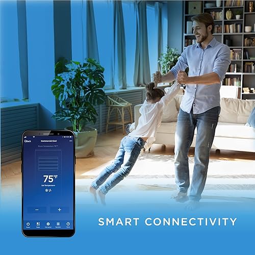 Miniatura 2 de COMMERCIAL COOL Aire acondicionado portátil, deshumidificador y ventilador, unidad de CA portátil de 9,000 BTU para dormitorio con 2 controles