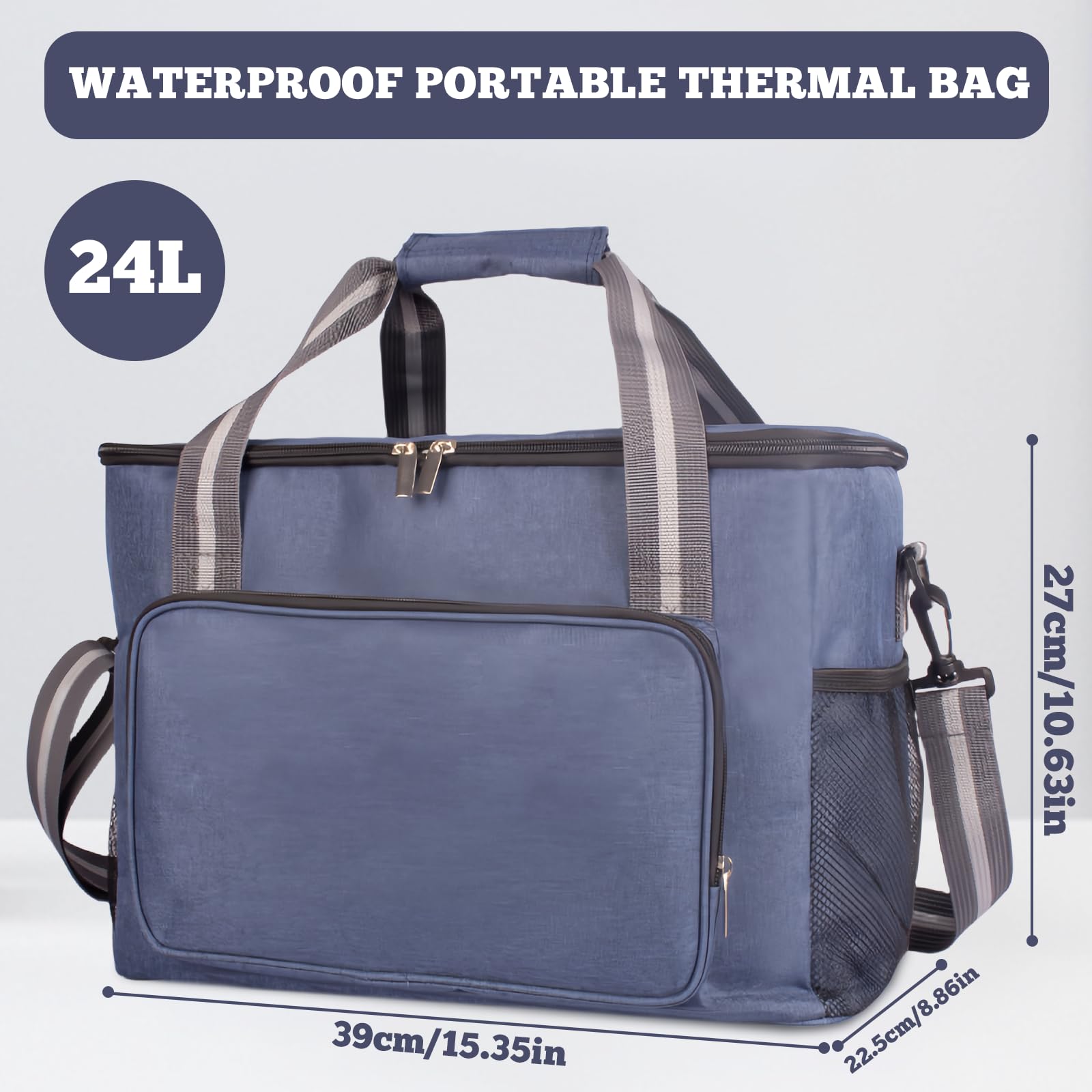 Tidolo Kühltasche 24L Faltbar - Doppelfach Für Kalt & Warm, Perfekt Für Picknick & Reisen