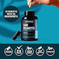 Vista 9 de Saw Palmetto with Stinging Nettle Capsules - 2X Prostate Support Supplement for Men’s Health - 120 Count - DHT Blocker for Urinary Tract Function