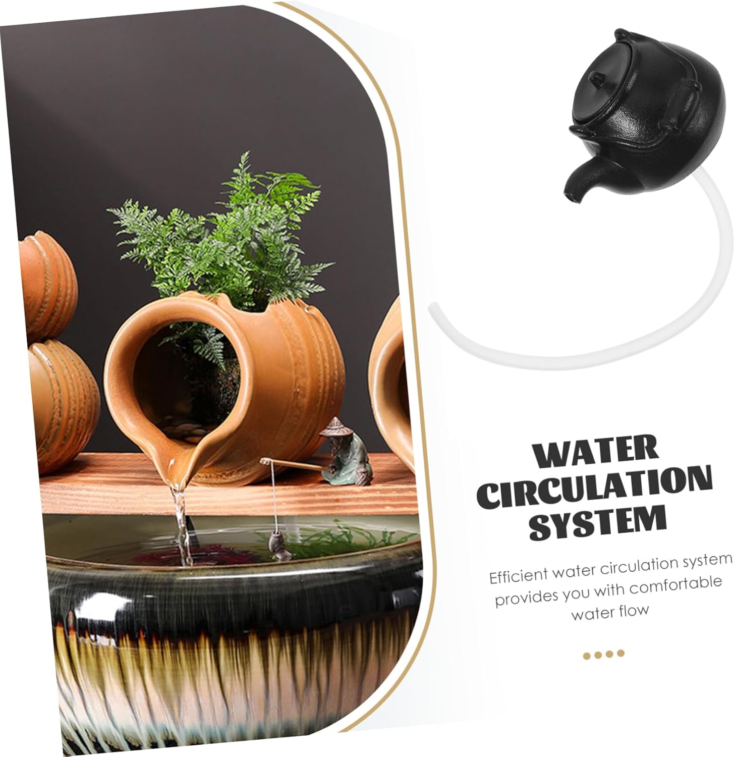LIOOBO 1pc Outdoor Fountain Decor Ceramic Fountain Replacement Waterfall Supply Easy Install