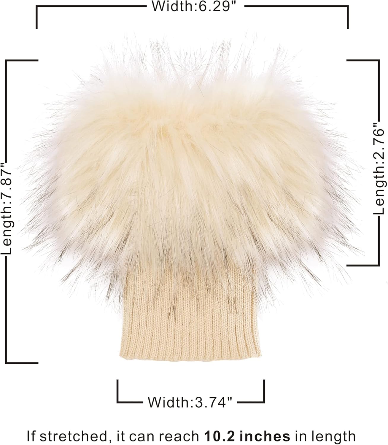 LA CARRIE Women Faux Fur Plush Leg Warmers Short Furry Fuzzy Leg Cuffs Girls Winter Knitted Boot - Image 4