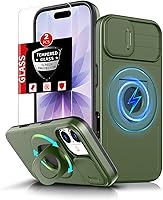 Vista 70 de Funda magnética para iPhone 11 Pro compatible con carga inalámbrica MagSafe, con 2 protectores de pantalla, anillo kickstand de 360° integrado +