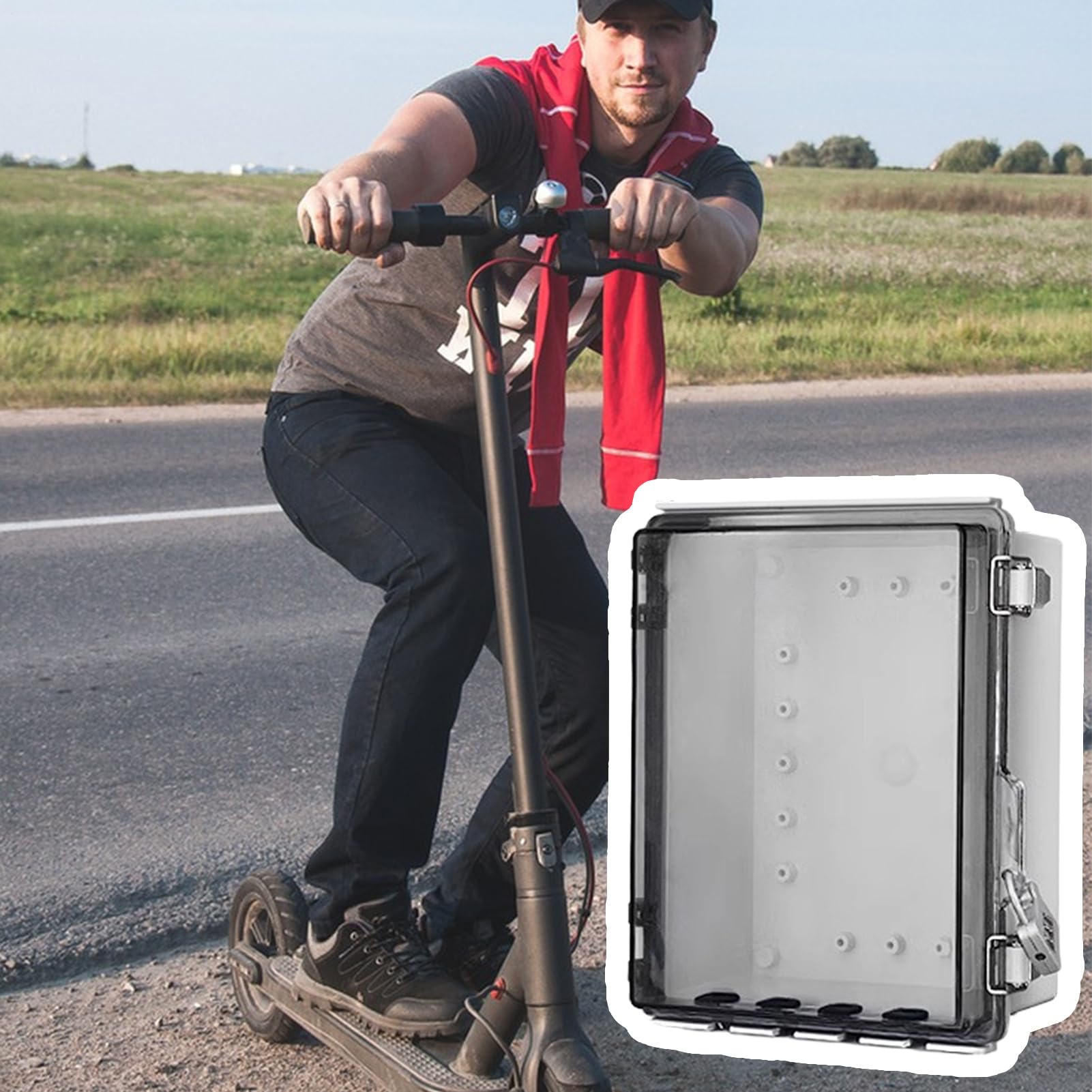 Skrzynka Przyłączeniowa na Zewnątrz Obudowa Projektowa z Przezroczystą | Pyłoszczelna Obudowa Z Zamknięciem Chroni Gniazda I Wtyczki