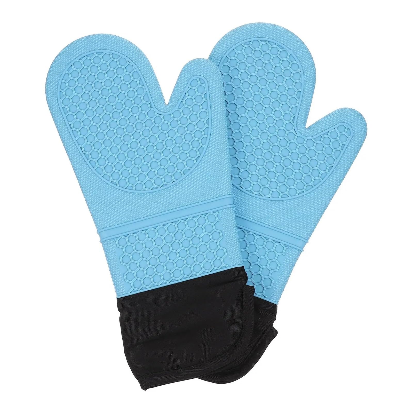Ofenhandschuhe 2 Stück Blaue hitzebeständige Ofenhandschuhe for Erwachsene | For Kochen, Backen, Küchenhandschuhe, praktisch, leicht zu reinigen, rutschfest, for die Mikrowelle