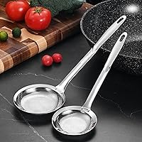 Vista 7 de Stainless Steel Fine Mesh Strainer, Fine Mesh Stainless Steel Colander, Spoon Extra Fine Mesh Strainer with Handle for Oil Filter Skimming Grease
