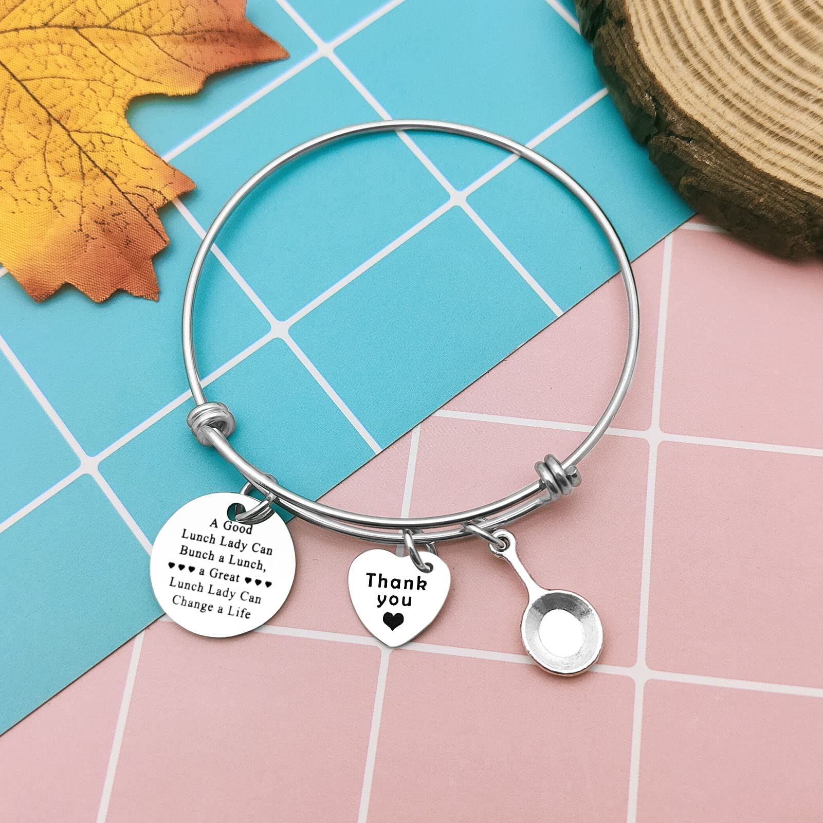 For Lunch Lady Gift Lunch Lady Bracelet Gifts for School Lunch workers Gift for Lunch Lady Cooker Cafeteria Crew Gift Bracelet for Cafeteria Worker Appreciation Gift Thank You Gift for Lunch Lady