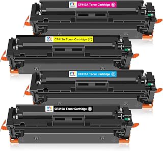 Magisink CF410A 410A Toner Cartridges Compatible with HP CF410X 410X for Color LaserJet Pro MFP M477fnw M477fdn M477fdw M452dn M452nw M377dw Printer, 4-Pack (Black Cyan Magenta Yellow), 2,300 Pages