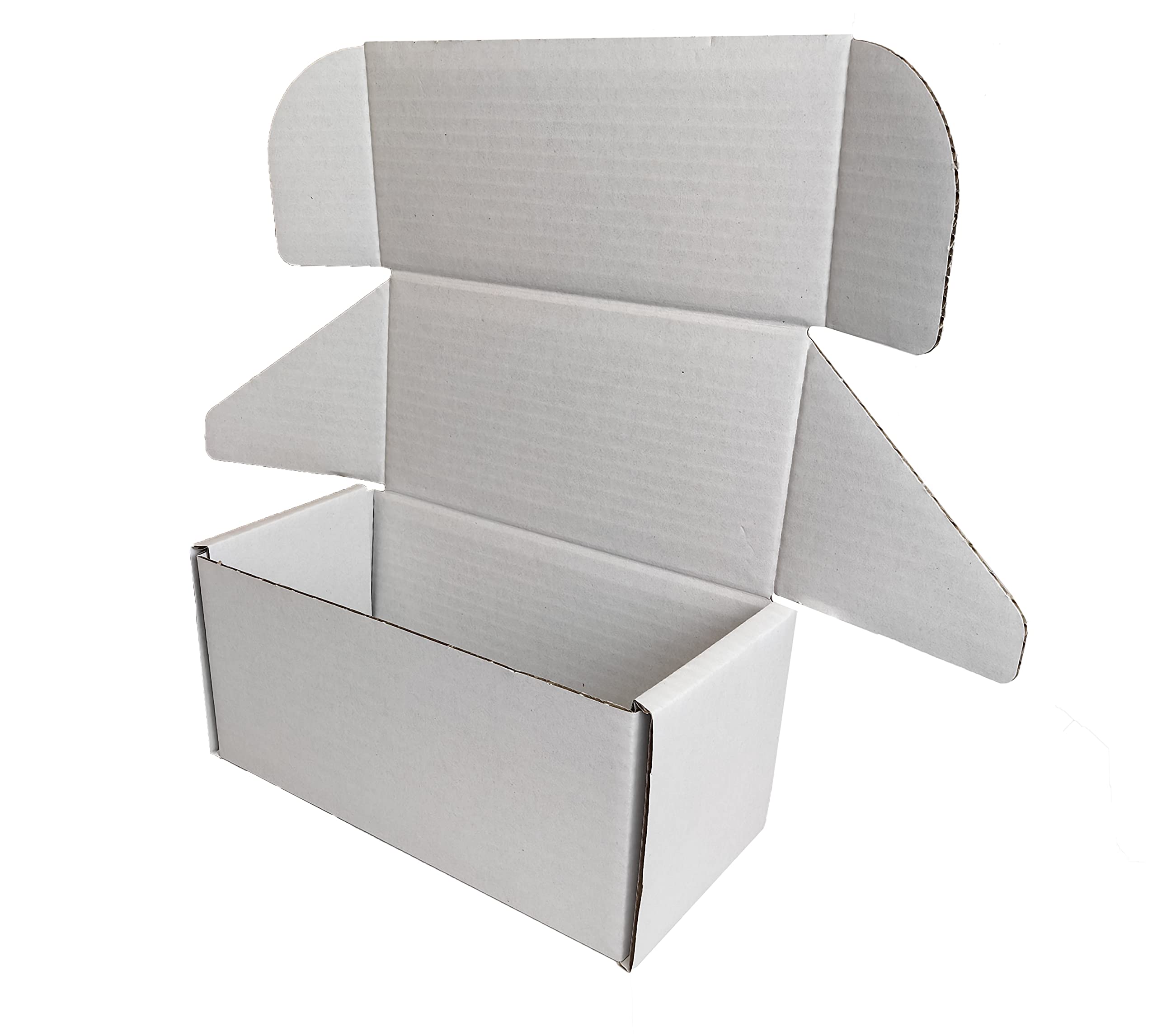 MEG4TEC Pack of 1 White Boxes 8x4x4 Inches, 20 x 10 x 10cm, Corrugated Cardboard Shipping Box - Postal Mailing Gift Packet Small Parcel