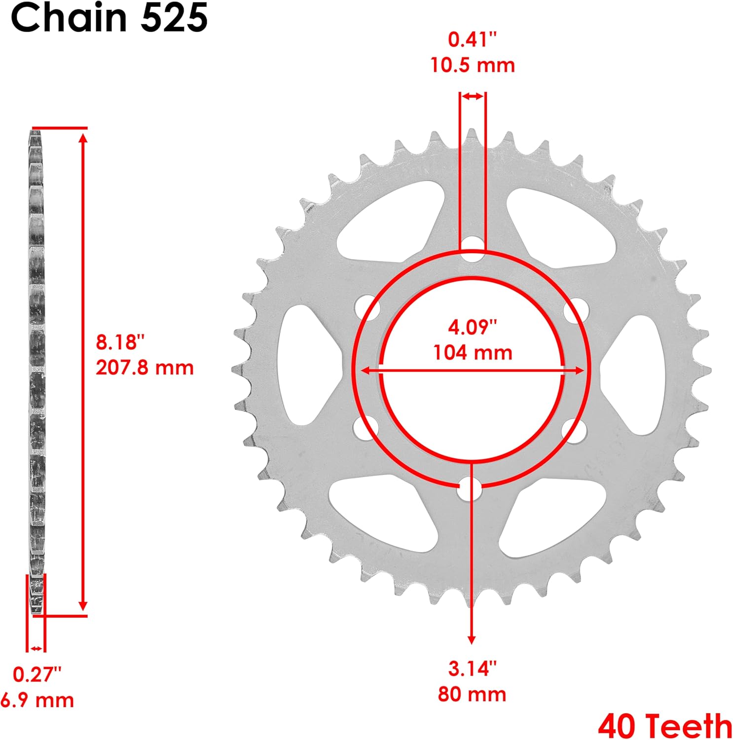 Caltric Black Drive Chain And Sprocket Kit Compatible with Kawasaki Ninja Zx-10R Zx1000D 2006 2007