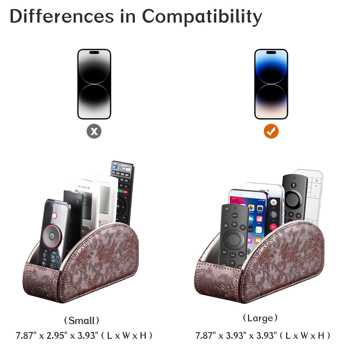 TV Remote Organizer - 5 Compartments -3