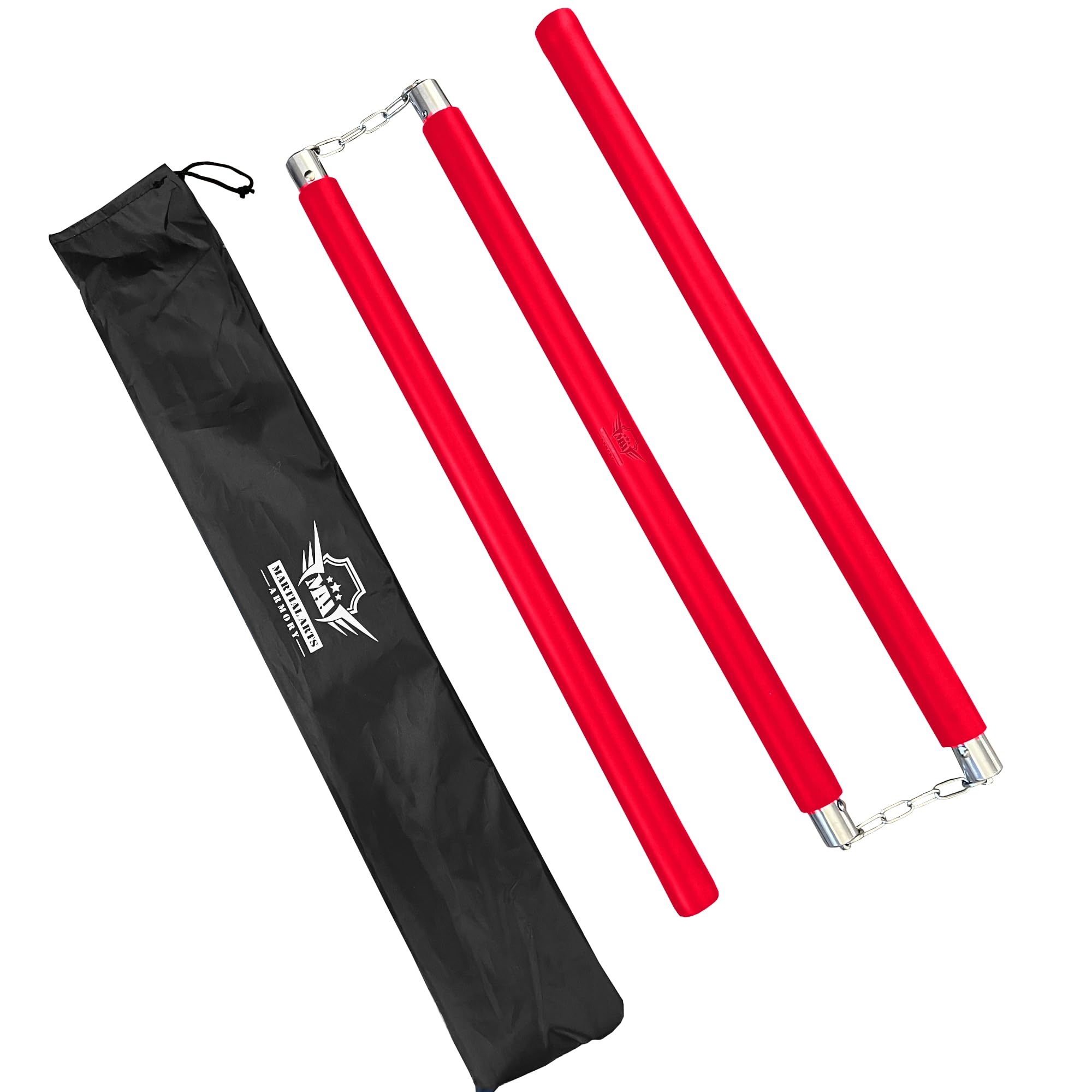 Martial Arts Armory Foam Padded Three Section Bo Staff for Safe Practice Training with Carry Bag Case