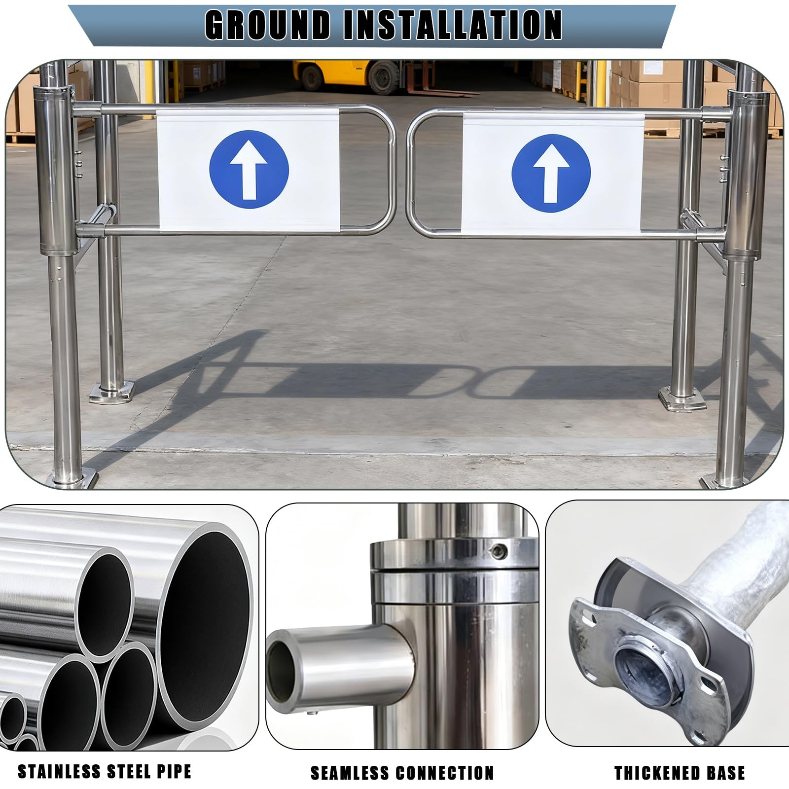 GateSelfClosingDoor para puerta peatonal manual de 120 cm, dispositivo de entrada industrial duradero y solución de control de acceso seguro
