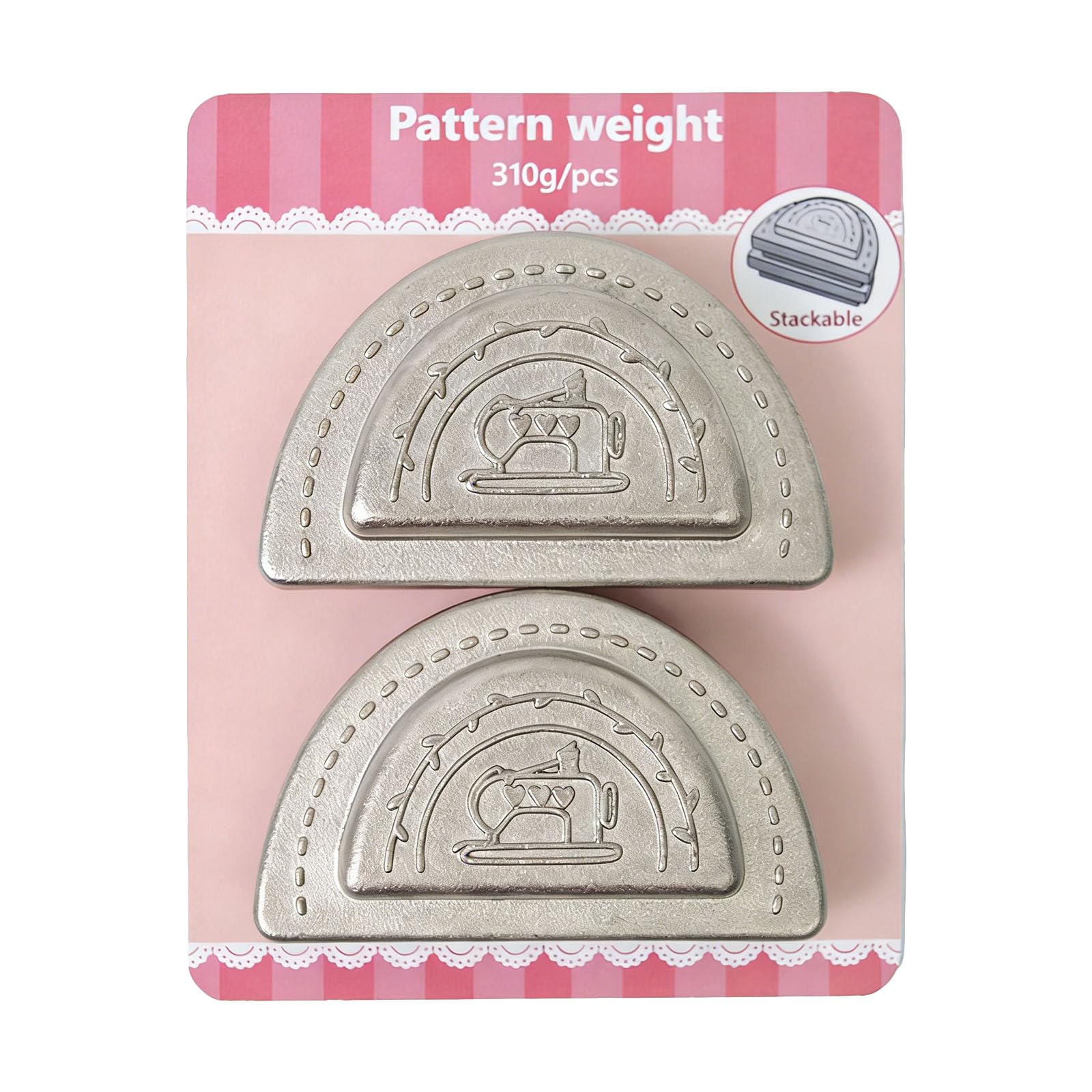 Peso de costura de hierro arcoíris, diseño ergonómico para un uso cómodo en actividades de costura y manualidades, peso de hierro retro de color arcoíris para decoración de manualidades en el hogar