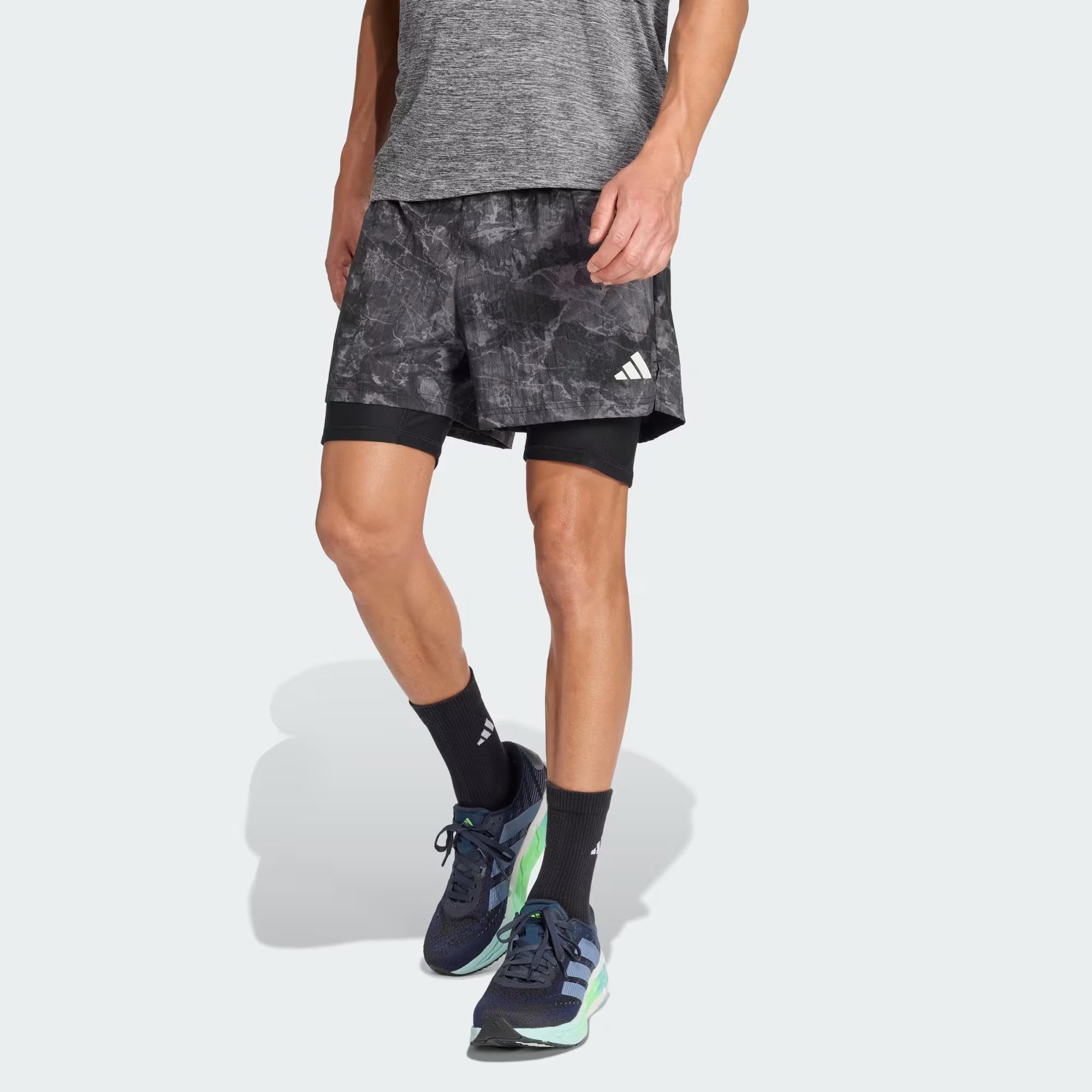 adidas Men's Own The Run Spray Dye 2-In-1 Shorts