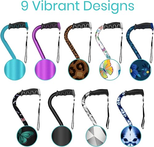 Miniatura 9 de Vive - Bastón de caminar con agarre compensado patentado, ayuda ligera y ajustable para caminar con una punta antideslizante, ayuda de movilidad de