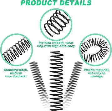 Leinuosen 120 Pack Binder Coils,1/4 5/16 3/8 1/2 5/8 3/4 Inch,Black