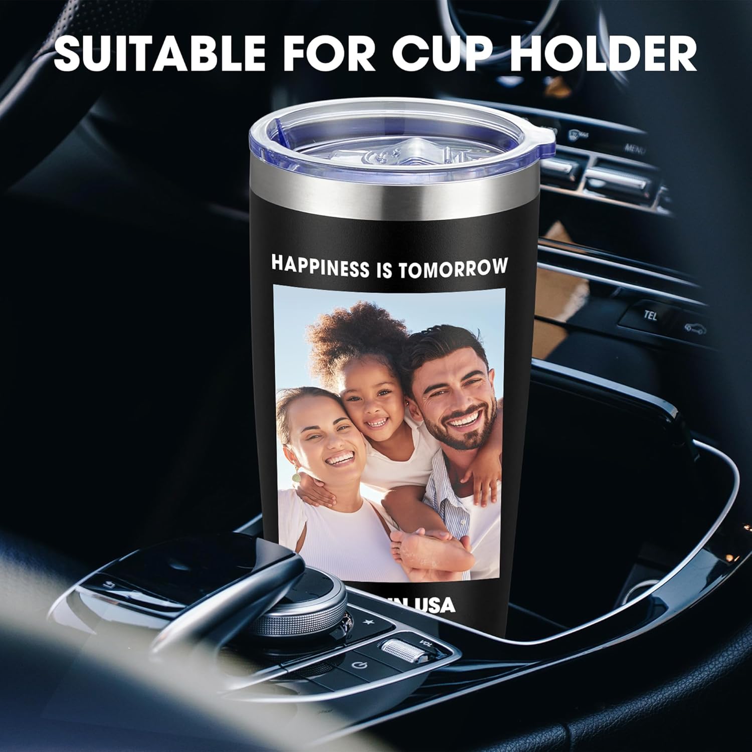 Personalized Coffee Tumbler Print in USA 20oz Stainless Steel Double Wall Insulated Coffee Cup With Text Photo Logo - Image 5