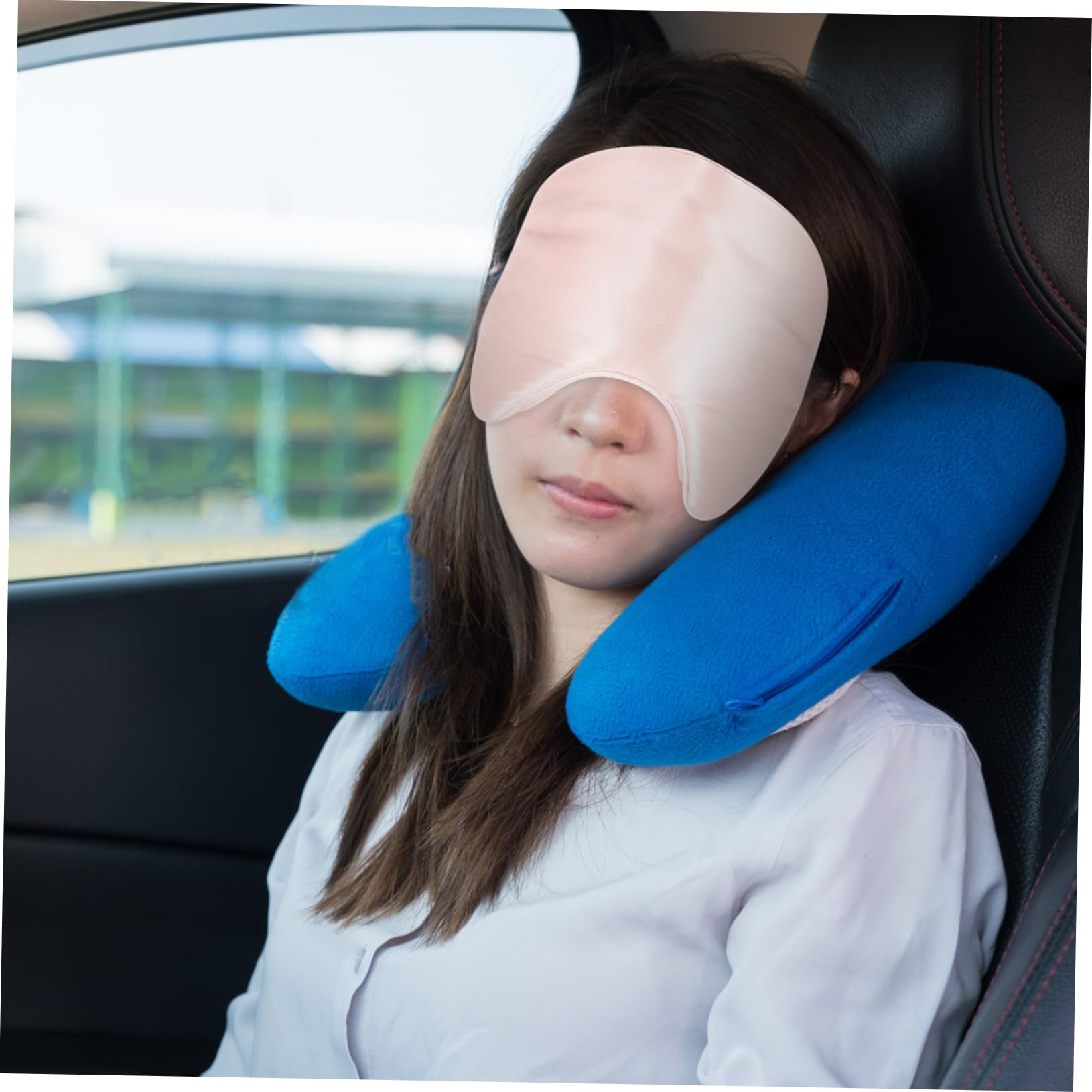 Maschera per Occhi Regolabile da Viaggio in Seta Cotone Rosa | Piccola e Leggera, Riduce L’attrito senza Rimuovere i Prodotti Skincare, Comoda su Treni e Viaggio