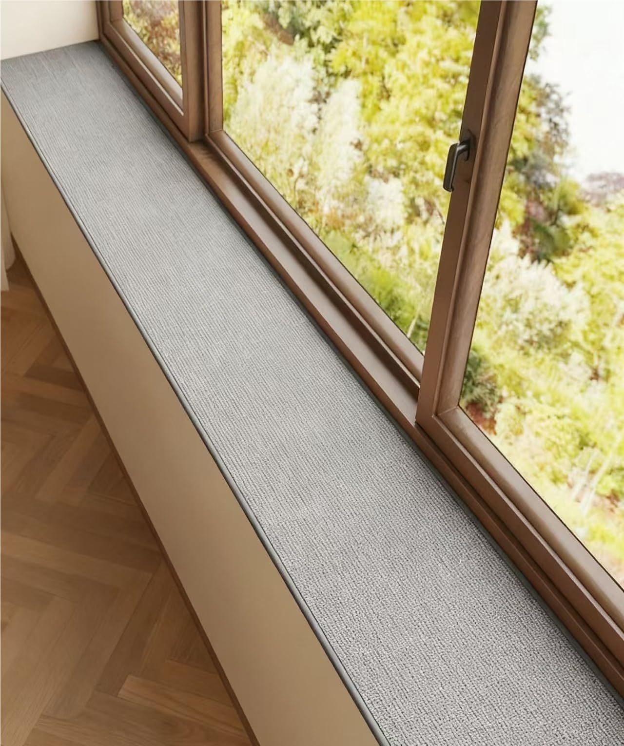 Tapis de protection de rebord de fenêtre gris 30x80cm de 9mm d'épaisseur
