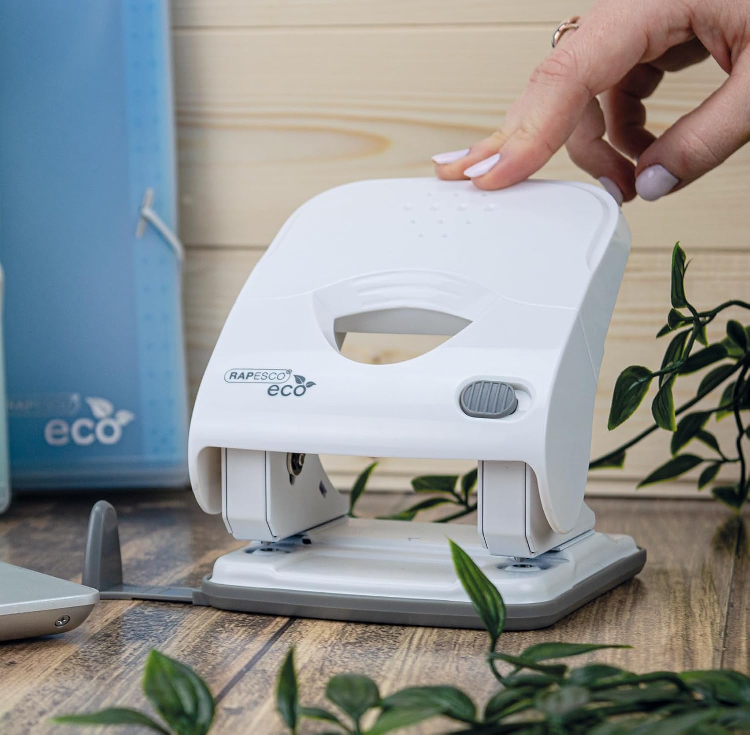 Rapesco ECO X5-30ps Less Effort 2 Hole Punch (30 Sheets) (White)