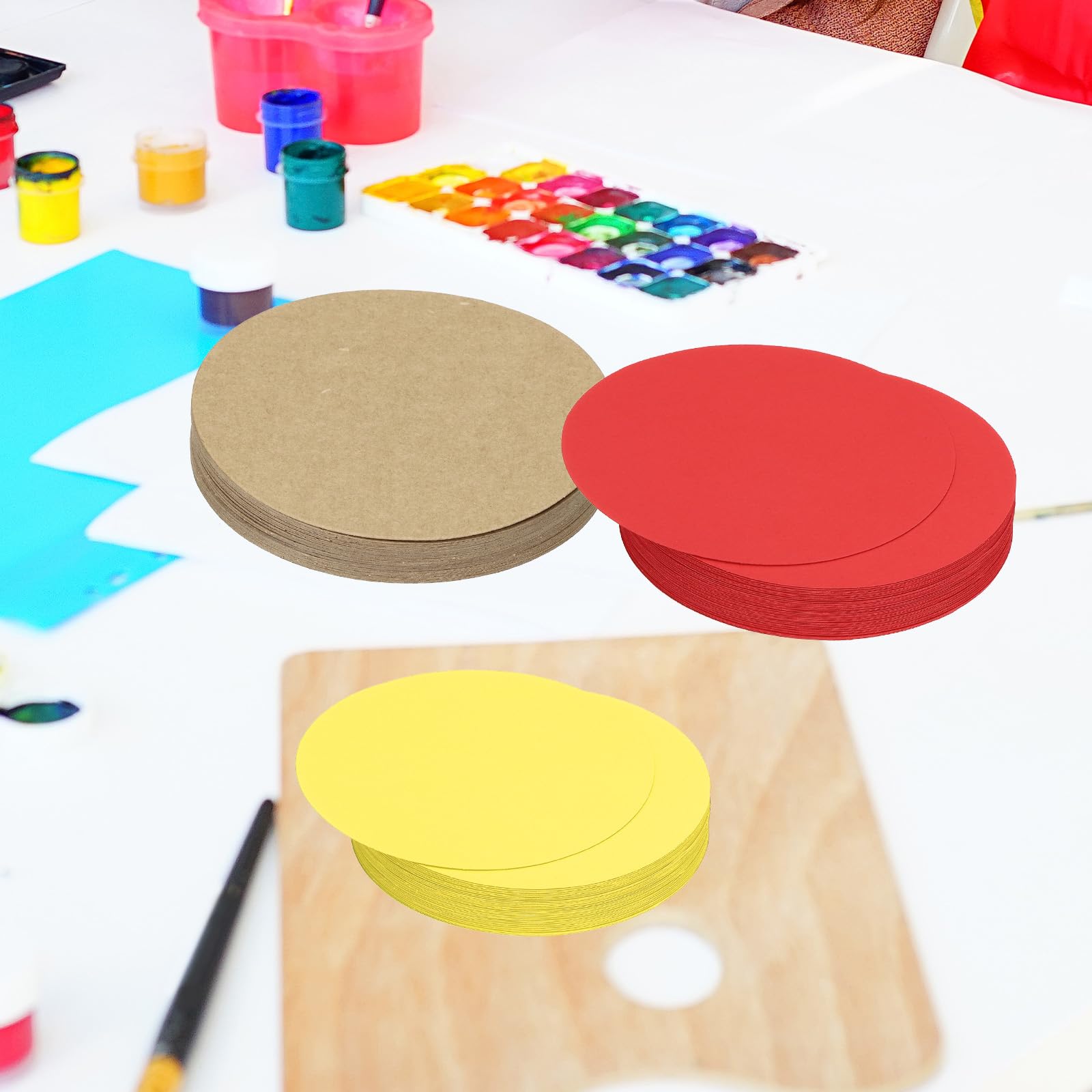 PATIKIL Cartoncino Circolare da 2, 25Pz Rotondo Cartone Carta Cartoncino Spesso Origami Rotondi per Progetti Fai da Te Decorazioni Lavagna della Classe, Nero