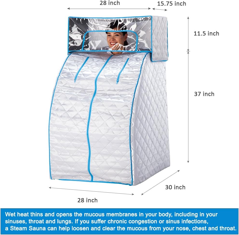 Daiwa Felicity Portable Lightweight Personal Steam Home Sauna [ETL Certified] (Complete Set)