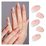 DANNI & TONI Semi Cured Gel Nail Strips Confetti (Dreamscape) Glitter Gel Nail Wraps Nude Base Gift for Woman