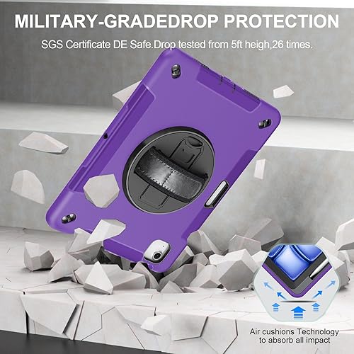 Miniatura 2 de Miesherk Funda para iPad Air de 11 pulgadas M2 2024 (6 generación), iPad Air de 45 generación de 10.9 pulgadas con protector de pantalla integrado,