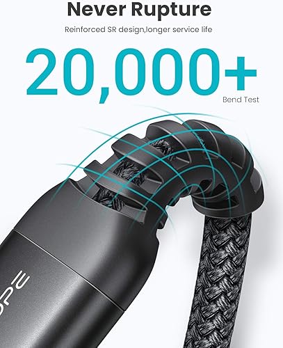 Miniatura 2 de AINOPE - Cable de extensión USB 3.0 de 10 pies tipo A, macho a hembra. Cable de extensión de material duradero trenzado, alta transferencia de