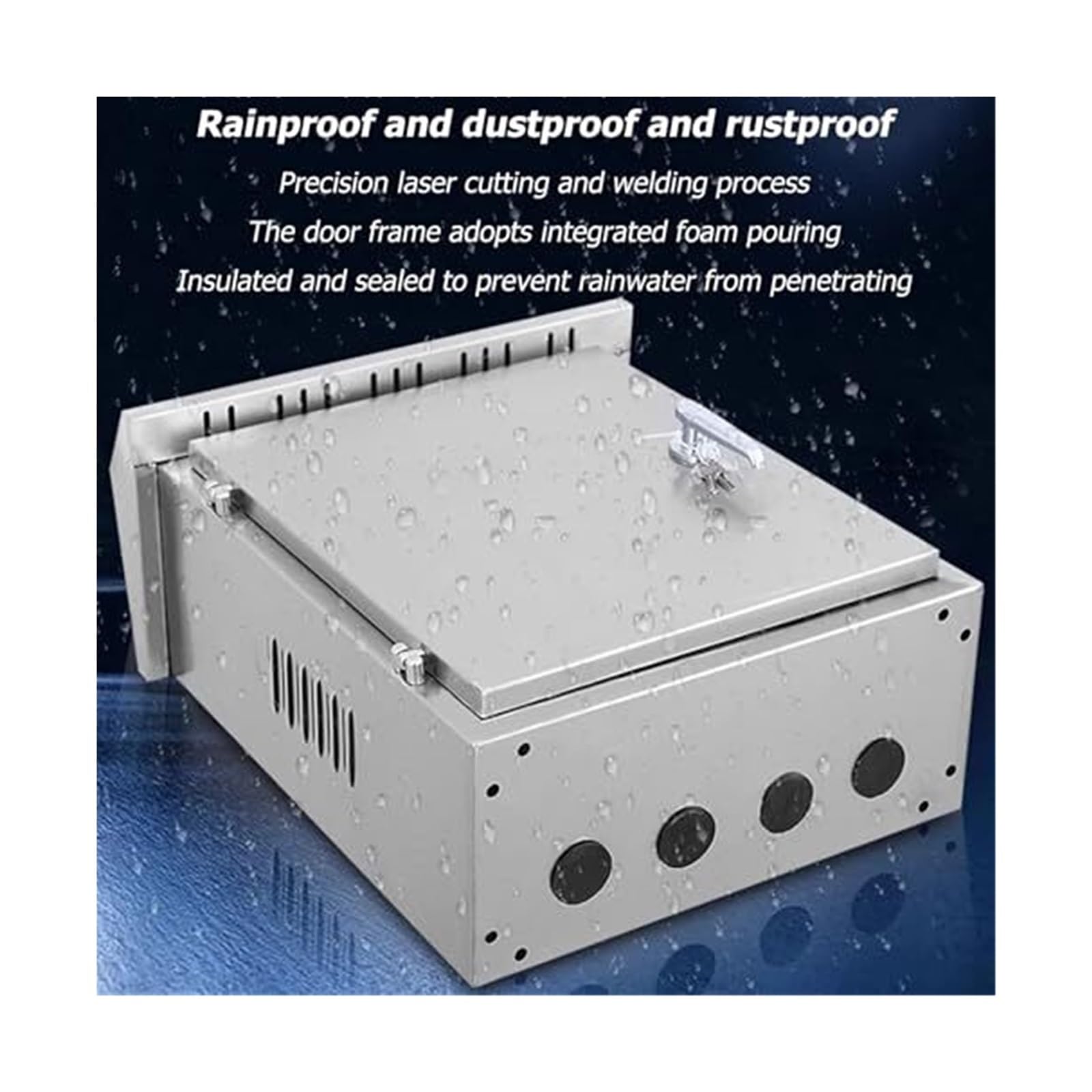 XBTGS Caja de contador eléctrico, caja de conexiones eléctricas de acero inoxidable, resistente a la intemperie, cerradura de seguridad, varios tamaños, 40 x 20 x 50 cm