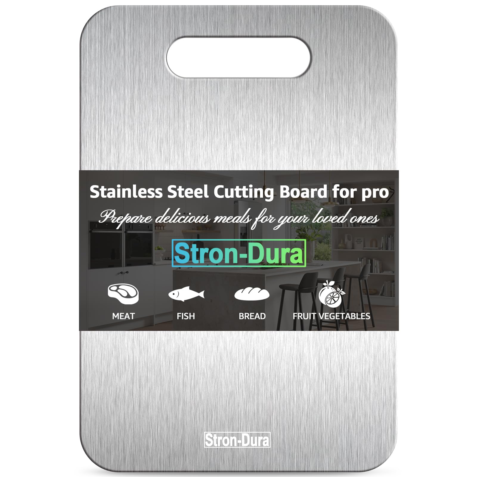 Stron-Dura Stainless Steel Cutting Board
